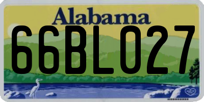 AL license plate 66BL027