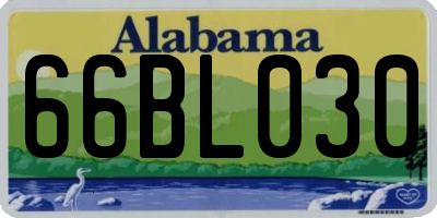 AL license plate 66BL030