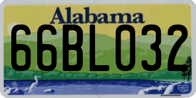 AL license plate 66BL032