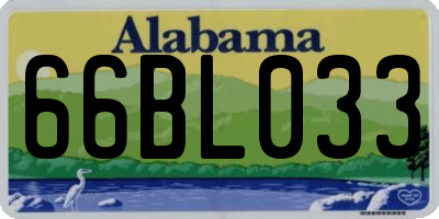 AL license plate 66BL033