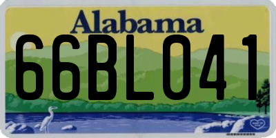 AL license plate 66BL041