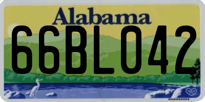 AL license plate 66BL042