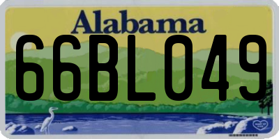 AL license plate 66BL049