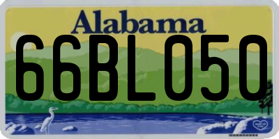 AL license plate 66BL050