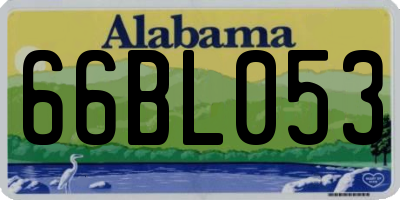 AL license plate 66BL053