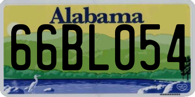 AL license plate 66BL054