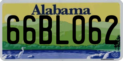 AL license plate 66BL062