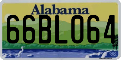 AL license plate 66BL064