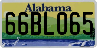AL license plate 66BL065