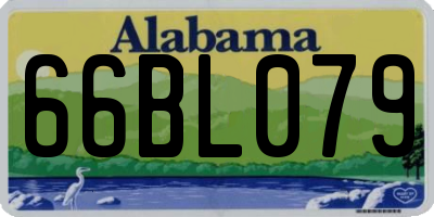 AL license plate 66BL079