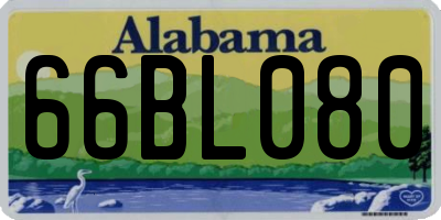 AL license plate 66BL080