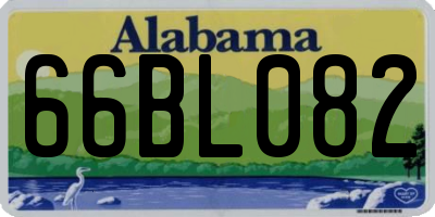 AL license plate 66BL082
