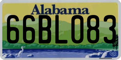 AL license plate 66BL083