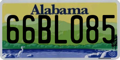 AL license plate 66BL085