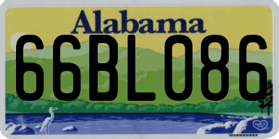 AL license plate 66BL086