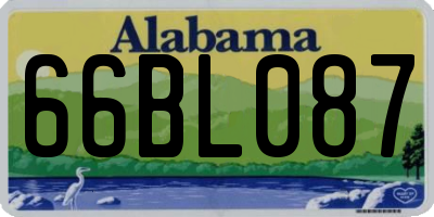 AL license plate 66BL087