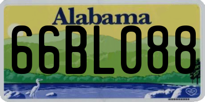 AL license plate 66BL088