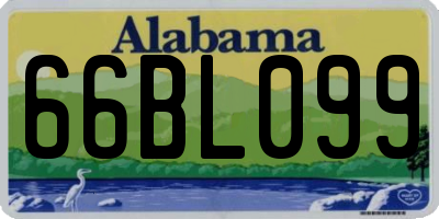 AL license plate 66BL099