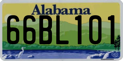 AL license plate 66BL101