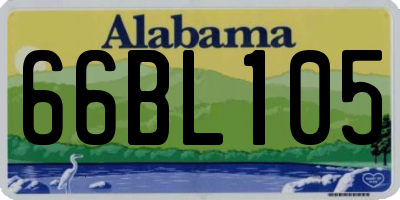 AL license plate 66BL105