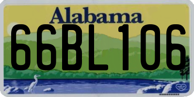 AL license plate 66BL106