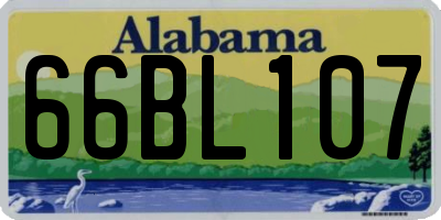 AL license plate 66BL107