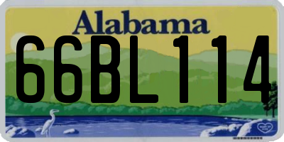 AL license plate 66BL114