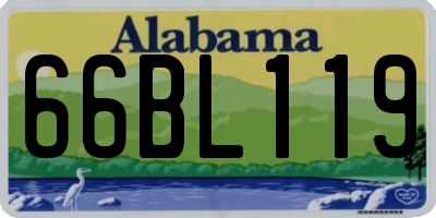 AL license plate 66BL119