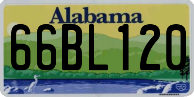 AL license plate 66BL120