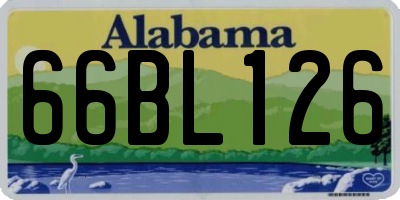 AL license plate 66BL126
