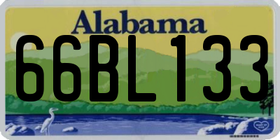 AL license plate 66BL133