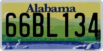 AL license plate 66BL134