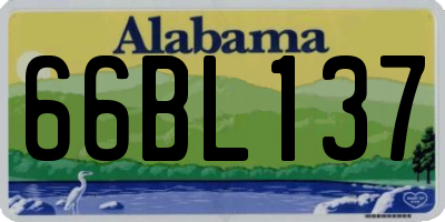 AL license plate 66BL137