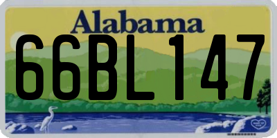 AL license plate 66BL147