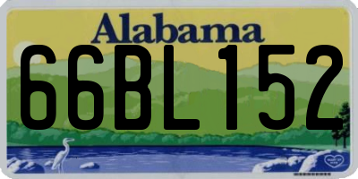 AL license plate 66BL152