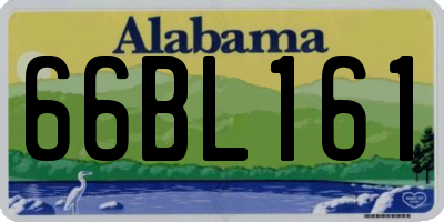 AL license plate 66BL161