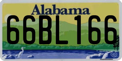 AL license plate 66BL166