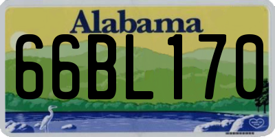 AL license plate 66BL170