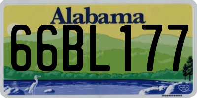 AL license plate 66BL177