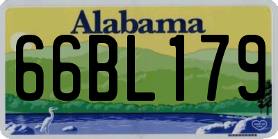 AL license plate 66BL179