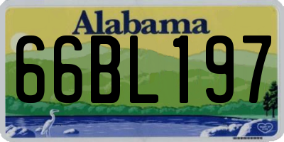 AL license plate 66BL197