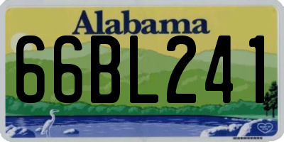 AL license plate 66BL241