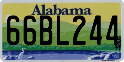 AL license plate 66BL244