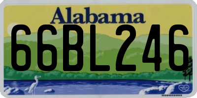 AL license plate 66BL246