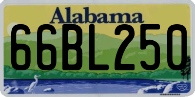 AL license plate 66BL250