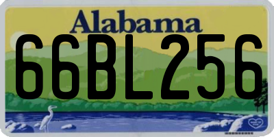 AL license plate 66BL256
