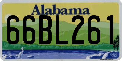 AL license plate 66BL261