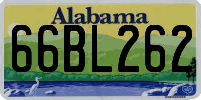AL license plate 66BL262