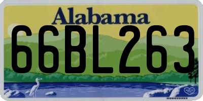 AL license plate 66BL263