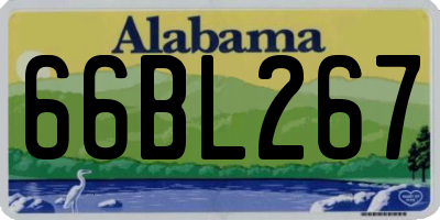 AL license plate 66BL267